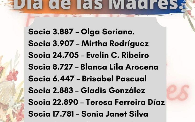 Resultado sorteo Día de las Madres