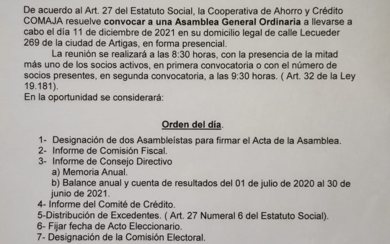 Asamblea general ordinaria