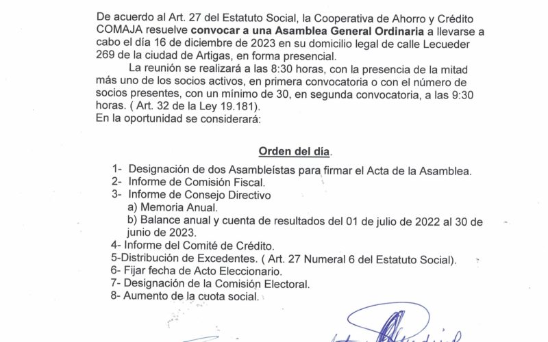 Asamblea General Ordinaria