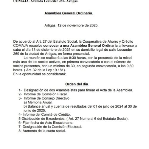 Asamblea General Ordinaria