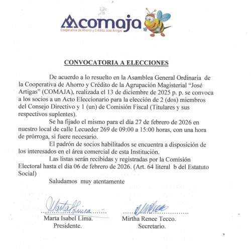 Convocatoria a elecciones