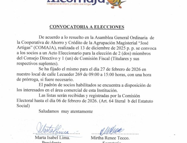 Convocatoria a elecciones